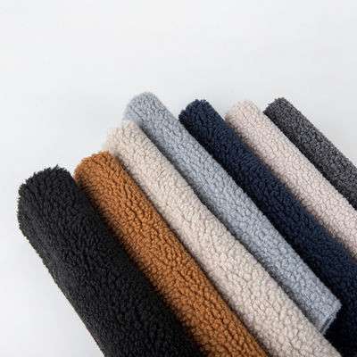Aanpasbare garens Count Sherpa Lamb Borg Wol Plain Plush Stof voor kleding
