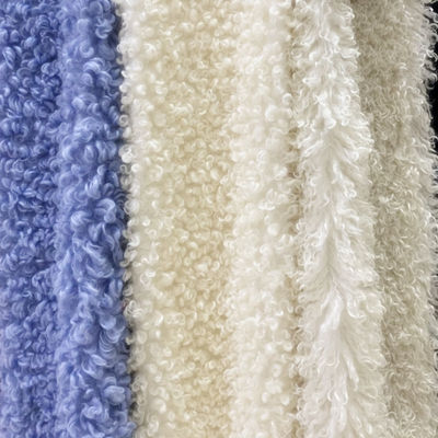 Plush Stof 100% Polyester Imitatie Wol Stof voor Kleding Min Bestelling 500 Meter