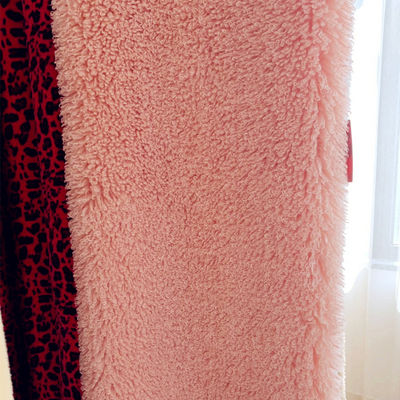 Plush Stof 100% Polyester Imitatie Wol Stof voor Kleding Min Bestelling 500 Meter