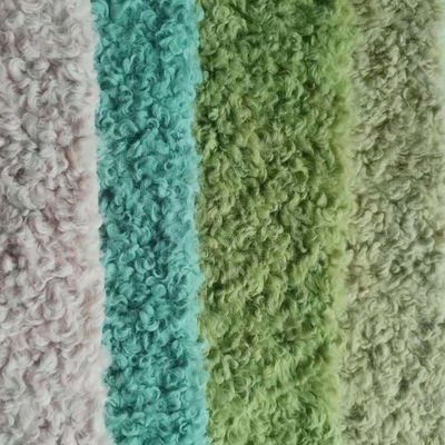 Anti-static weft gebreide valse bontstof gebreide dameskleding met 100% polyester