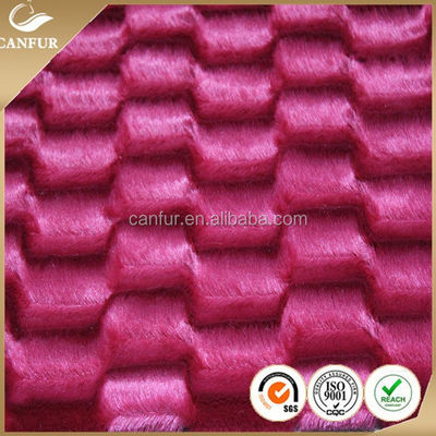 100% Polyester Gebreide PV Plush Stof Met Garens Aantal Als Per Uw Verzoek