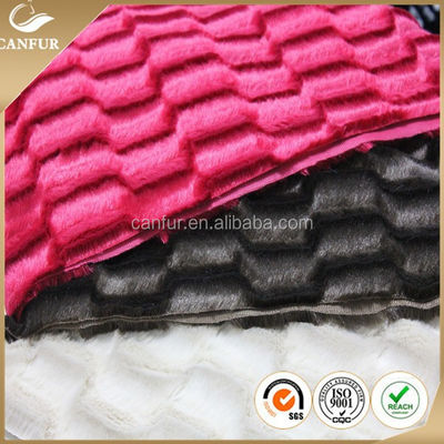 100% Polyester Gebreide PV Plush Stof Met Garens Aantal Als Per Uw Verzoek
