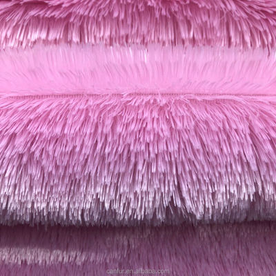 160 cm breed gedrukt polyester lange haren bontstof PV Plush voor speelgoed