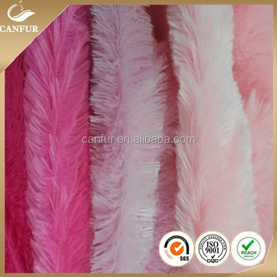 160 cm breed gedrukt polyester lange haren bontstof PV Plush voor speelgoed