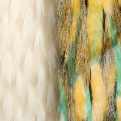 Plüsch Jacquard winterjassen met luxe valse bont 100% acryl