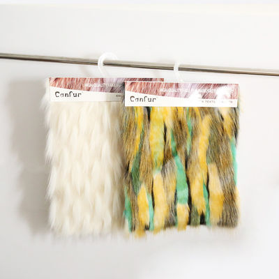 160cm 30-55mm JACQUARD Fals Fur Stof voor Kleding 500 meter Plush Gedrukt 100% Acryl