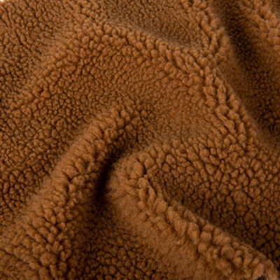 Plain Style 100% Polyester Sherpa Fleece Stof voor Jackets Lining Gekookt Patroon