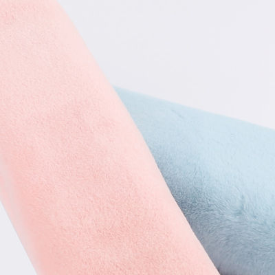 Pluisstof met 10-20 mm stapel en zeer zachte textuur 100% polyester konijnen bontstof