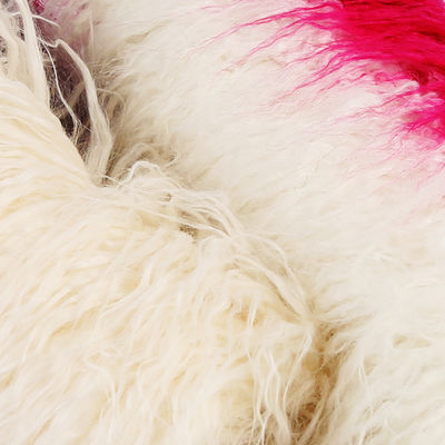 100% acryl voormateriaal vals bontstof solide kleur lange stapel van voor huis textiel
