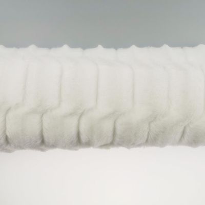 Tricot gebreide geborstelde witte PV pluisstof voor dekens en kussens