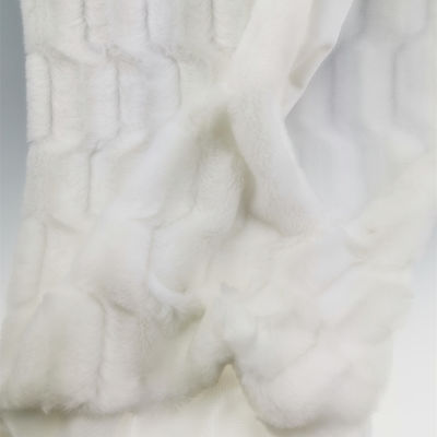 Tricot gebreide geborstelde witte PV pluisstof voor dekens en kussens