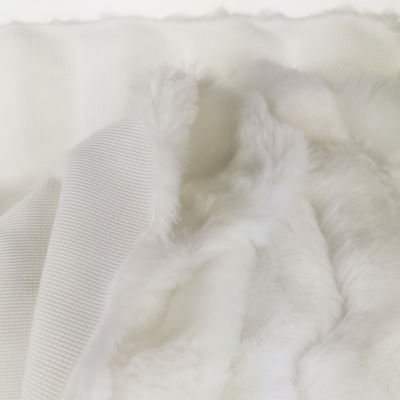 Tricot gebreide geborstelde witte PV pluisstof voor dekens en kussens