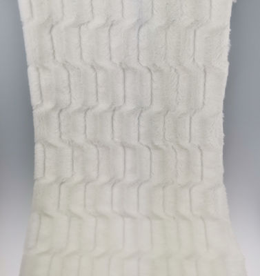 Tricot gebreide geborstelde witte PV pluisstof voor dekens en kussens