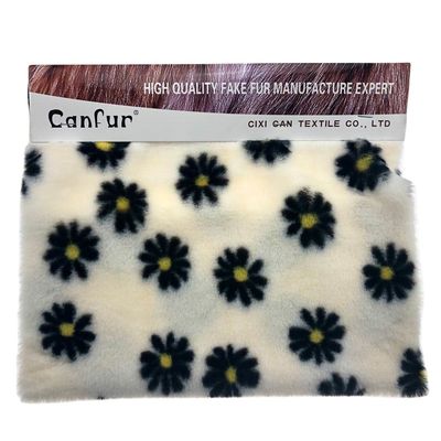 100% polyester zacht jacquard patroon print konijn pels jasje voor verfijnde aantrekkingskracht