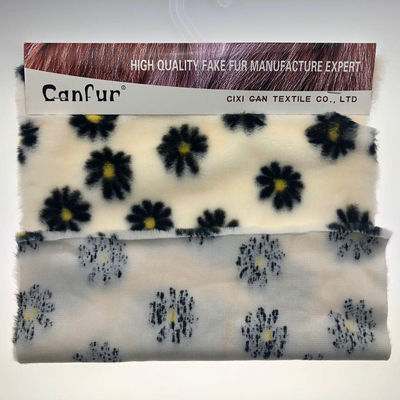 100% polyester zacht jacquard patroon print konijn pels jasje voor verfijnde aantrekkingskracht