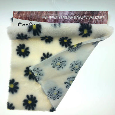 100% polyester zacht jacquard patroon print konijn pels jasje voor verfijnde aantrekkingskracht