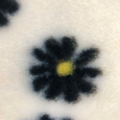 100% polyester zacht jacquard patroon print konijn pels jasje voor verfijnde aantrekkingskracht