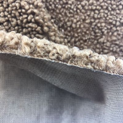 Middelgewicht Plaid 100% Polyester Sherpa Faux Fur Stof voor speelgoed en kleding