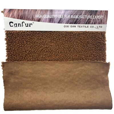 Middelgewicht Plaid 100% Polyester Sherpa Faux Fur Stof voor speelgoed en kleding