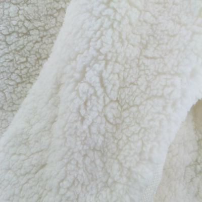 Gezellig 100% polyester Sherpa bontstof voor jasvoering of baby kleding gratis monsters