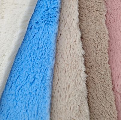 Medium Weight 260GSM gebreide plain PV Plush Stof voor het maken van speelgoed en kleding