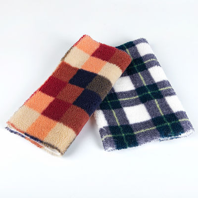100% polyester op maat gedrukt nep teddy bont stof Yard gratis monsters nep lammetje bont