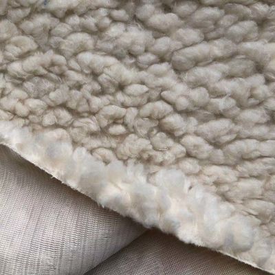 100% Polyester Plush Stof Gebreid 320gm 58/60" Breedte Sneldrogen voor Sherpa Stof
