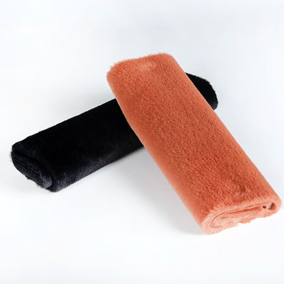 Beschrijving Fake Rabbit Fur Stof Suede Bonded Plush Stof voor kledingstukken Alle kleuren