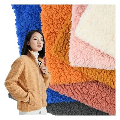 100% gerecycled polyester sherpa voering stof voor kleding Verwerking van winterjas voering