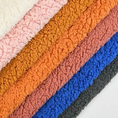 100% gerecycled polyester sherpa voering stof voor kleding Verwerking van winterjas voering