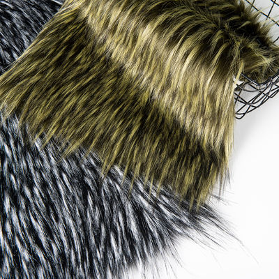 Voorkant Materiaal 100% acryl lang haar kunstmatig dierlijk faux bontstof voor kleding
