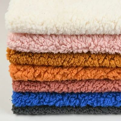 Mediumgewicht gedrukt polyester vals sherpa vlies voering stof voor jassen gerecycled