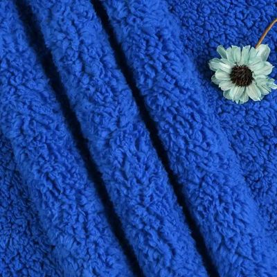 Mediumgewicht gedrukt polyester vals sherpa vlies voering stof voor jassen gerecycled