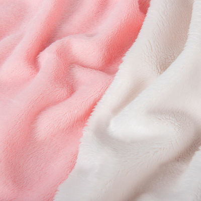 100% polyester zachte sherpa vlies korte bont stof voor speelgoed jas aanpasbaar