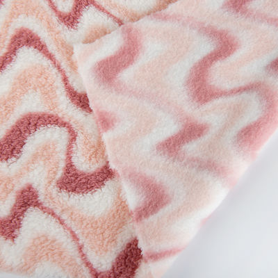 Zachte en gezellige teddybeer print fleece stof voor kinderen dragen 100% polyester op maat
