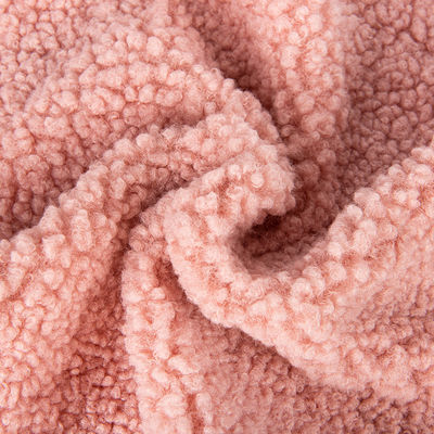 100 polyester gebreide teddy stof textiel met aangepaste dichtheid sherpa vlies