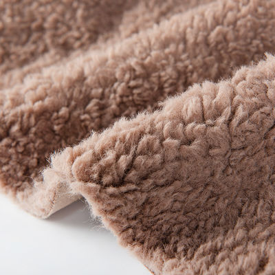 Aanpasbare garens 100% polyester sherpa fleece teddy bonded suede gebreide stof