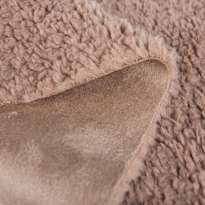 Aanpasbare garens 100% polyester sherpa fleece teddy bonded suede gebreide stof