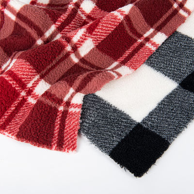 Super Soft 100 Polyester Gebreide Custom Pattern 3D Jacquard Mirco Sherpa Fleece Stof voor Kleding