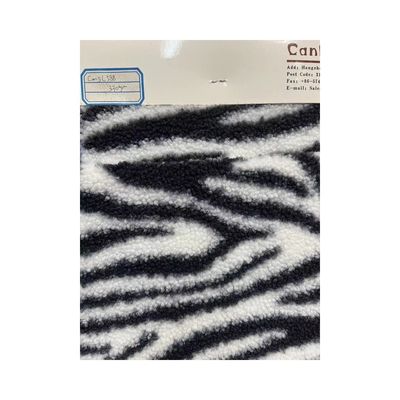 Op maat gedrukte Teddy stof Warm 100% Polyester Gebreide voor jas en speelgoed Breedte 58/60