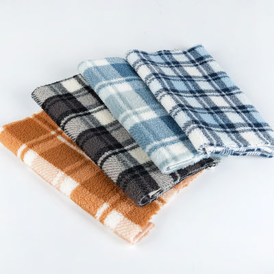 100% polyester Check Design Sherpa Fleece Stof zacht fijn Sherpa Stof voor kleding