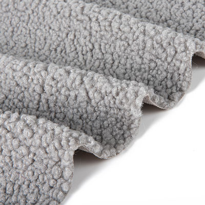 Zachte en gezellige 100% polyester solide kleur sherpa fleece stof voor modieuze jassen