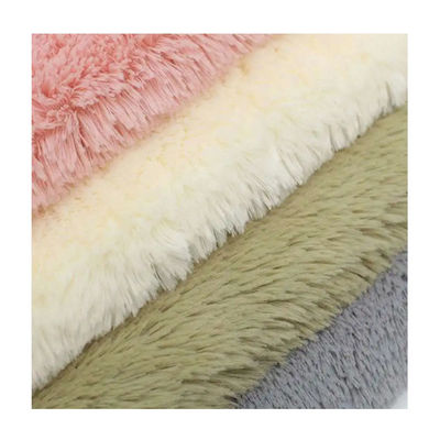 20 mm Pile Length Tricot Bricked Solid Color PV Plush Stof voor zacht speelgoed en dekens