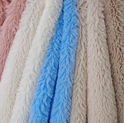 20 mm Pile Length Tricot Bricked Solid Color PV Plush Stof voor zacht speelgoed en dekens