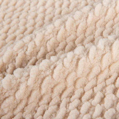 Plain Style Double Faced Sherpa Fleece Stof voor kleding en dekens 58/60" Breedte