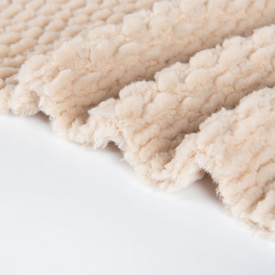 Plain Style Double Faced Sherpa Fleece Stof voor kleding en dekens 58/60" Breedte