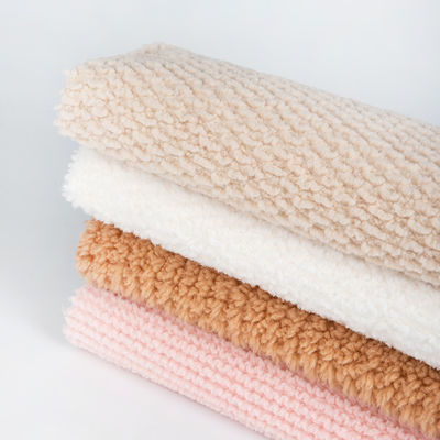 Plain Style Double Faced Sherpa Fleece Stof voor kleding en dekens 58/60" Breedte