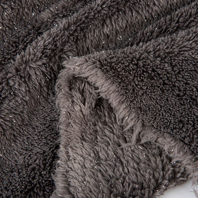 Geweven 100% Polyester Sherpa Fleece Stof voor deken met twee zijden Micro Polar