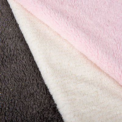 Geweven 100% Polyester Sherpa Fleece Stof voor deken met twee zijden Micro Polar