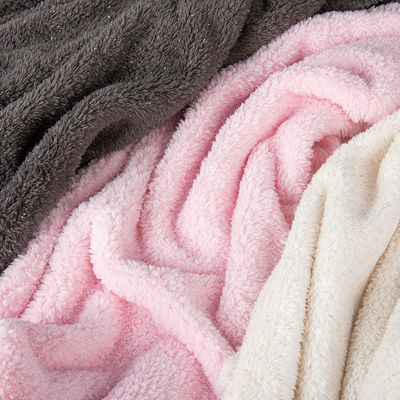 Geweven 100% Polyester Sherpa Fleece Stof voor deken met twee zijden Micro Polar